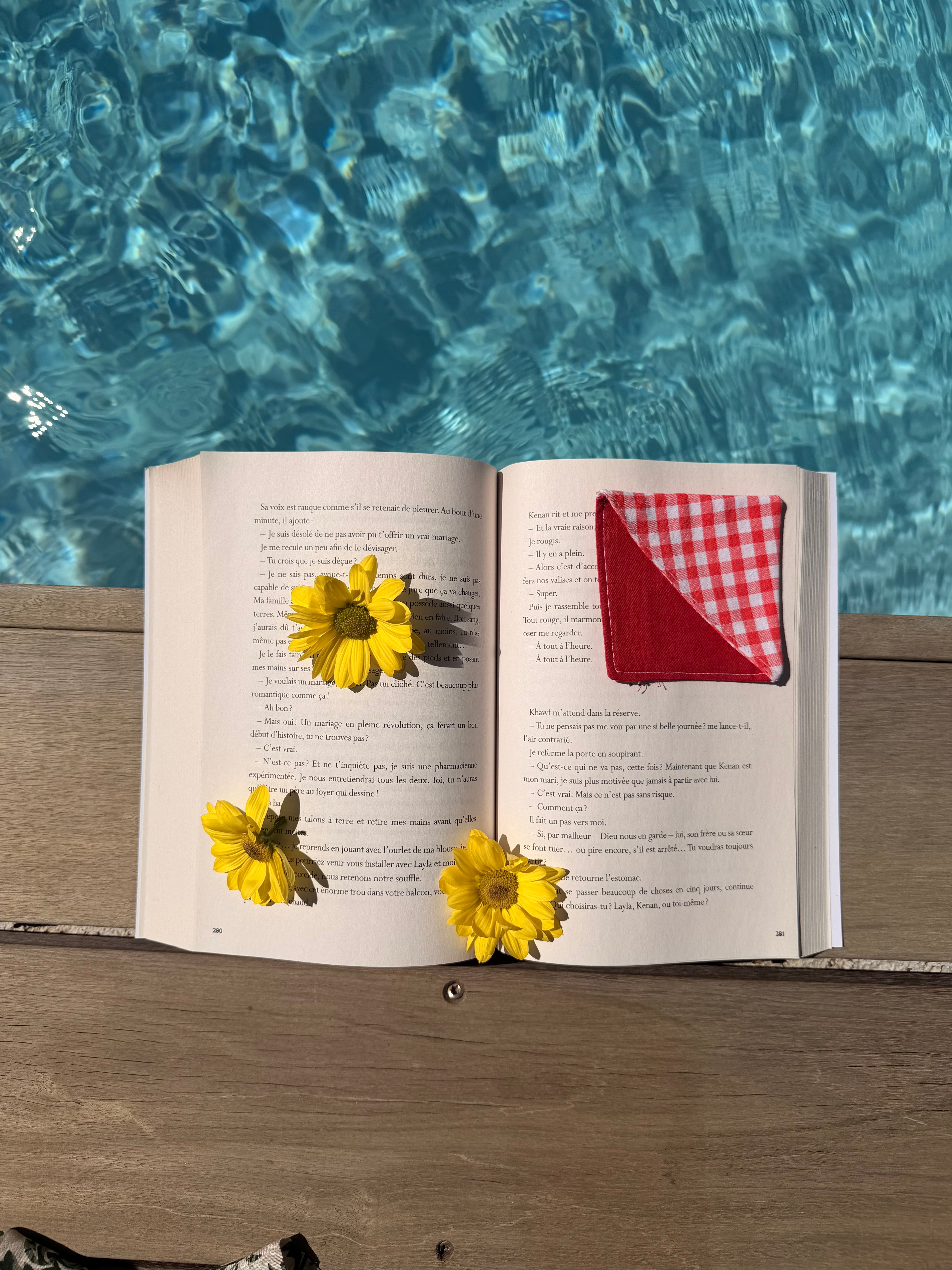 Marque page rouge vichy
