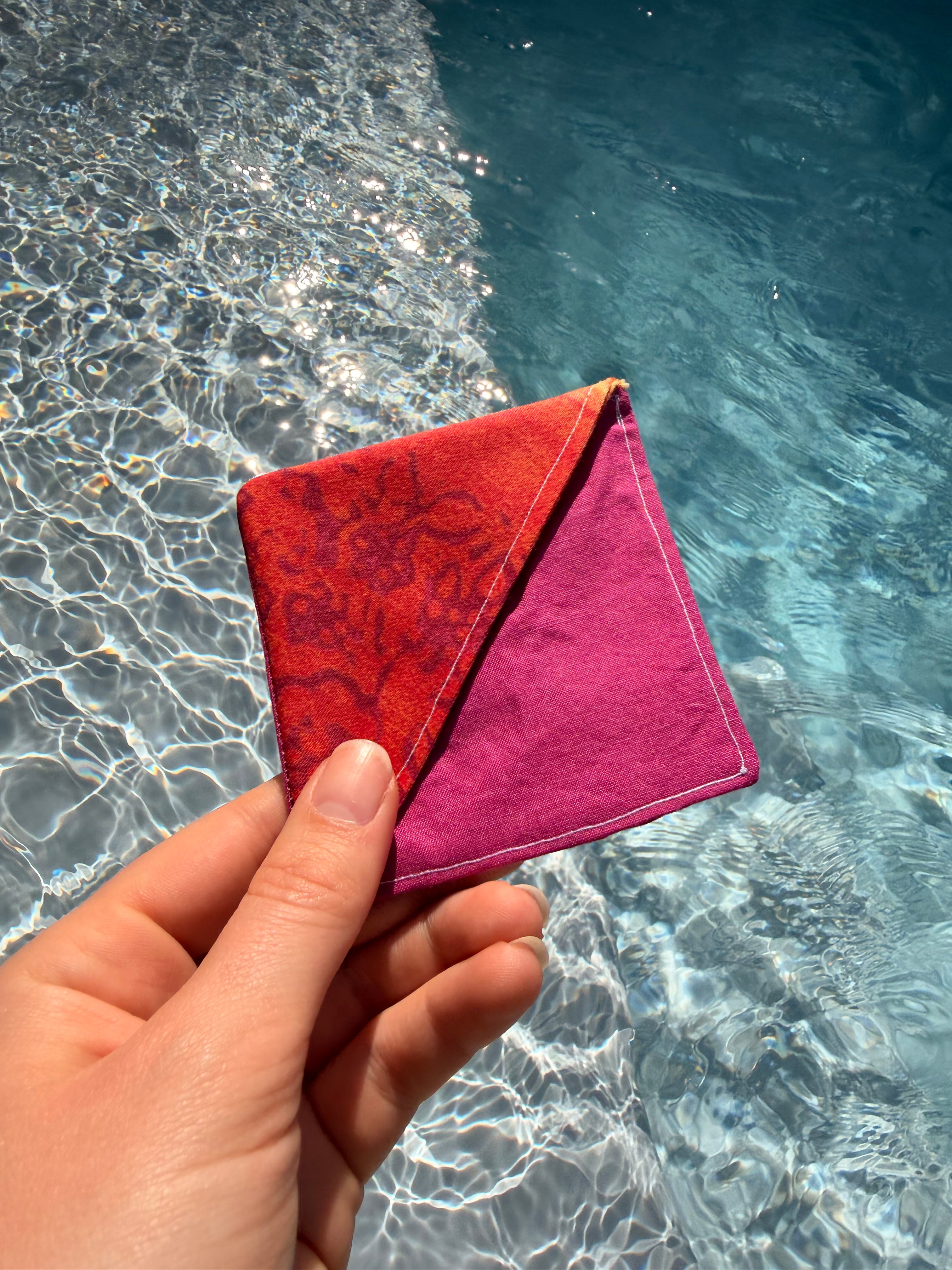 Marque page rose et rouge