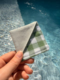 Marque page Vichy vert jean clair