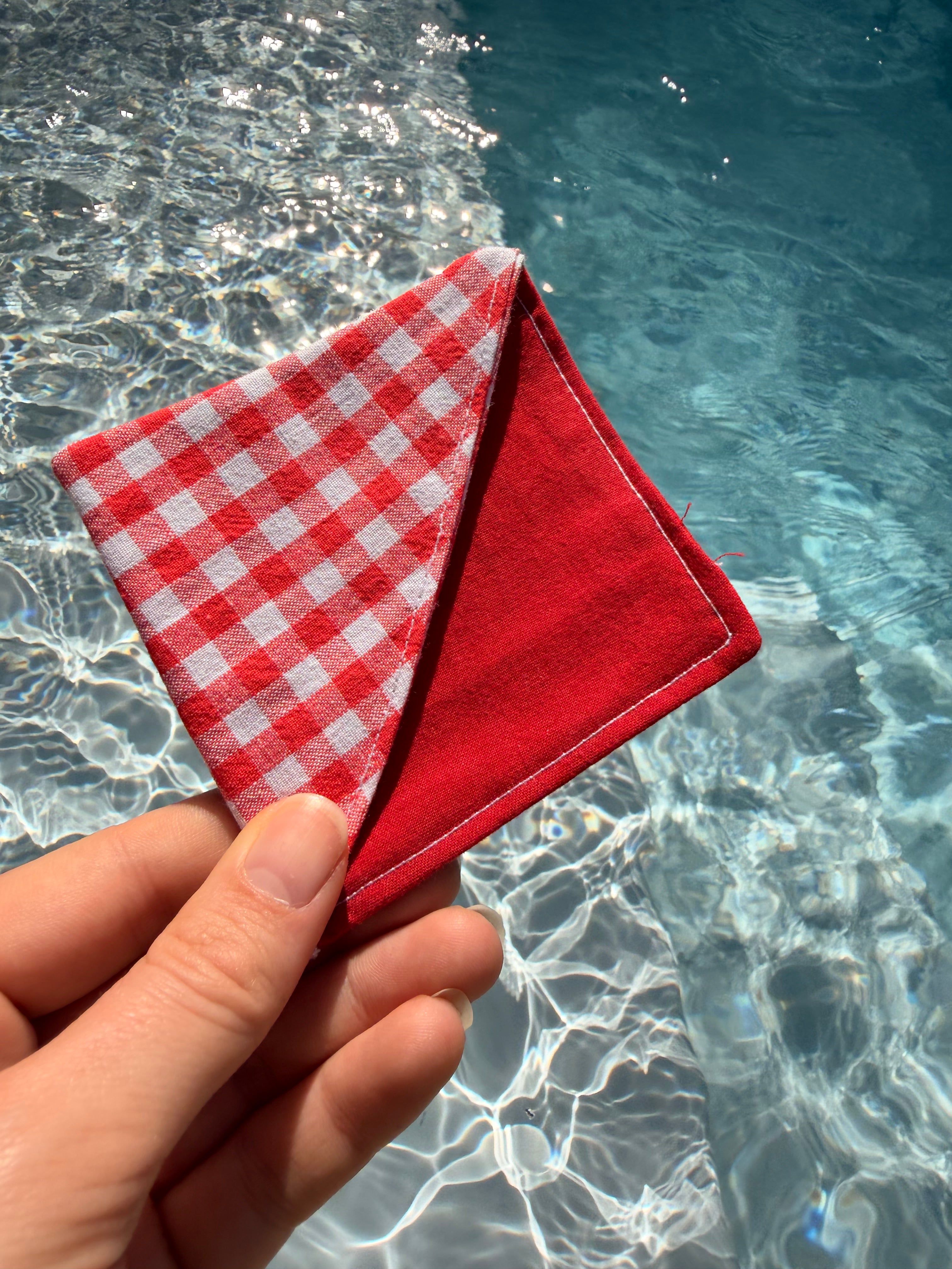 Marque page rouge vichy
