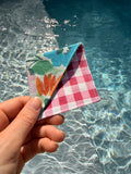 Marque page fleuri Vichy