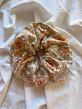 Chouchou fleuri orange