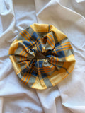 Chouchou jaune tartan