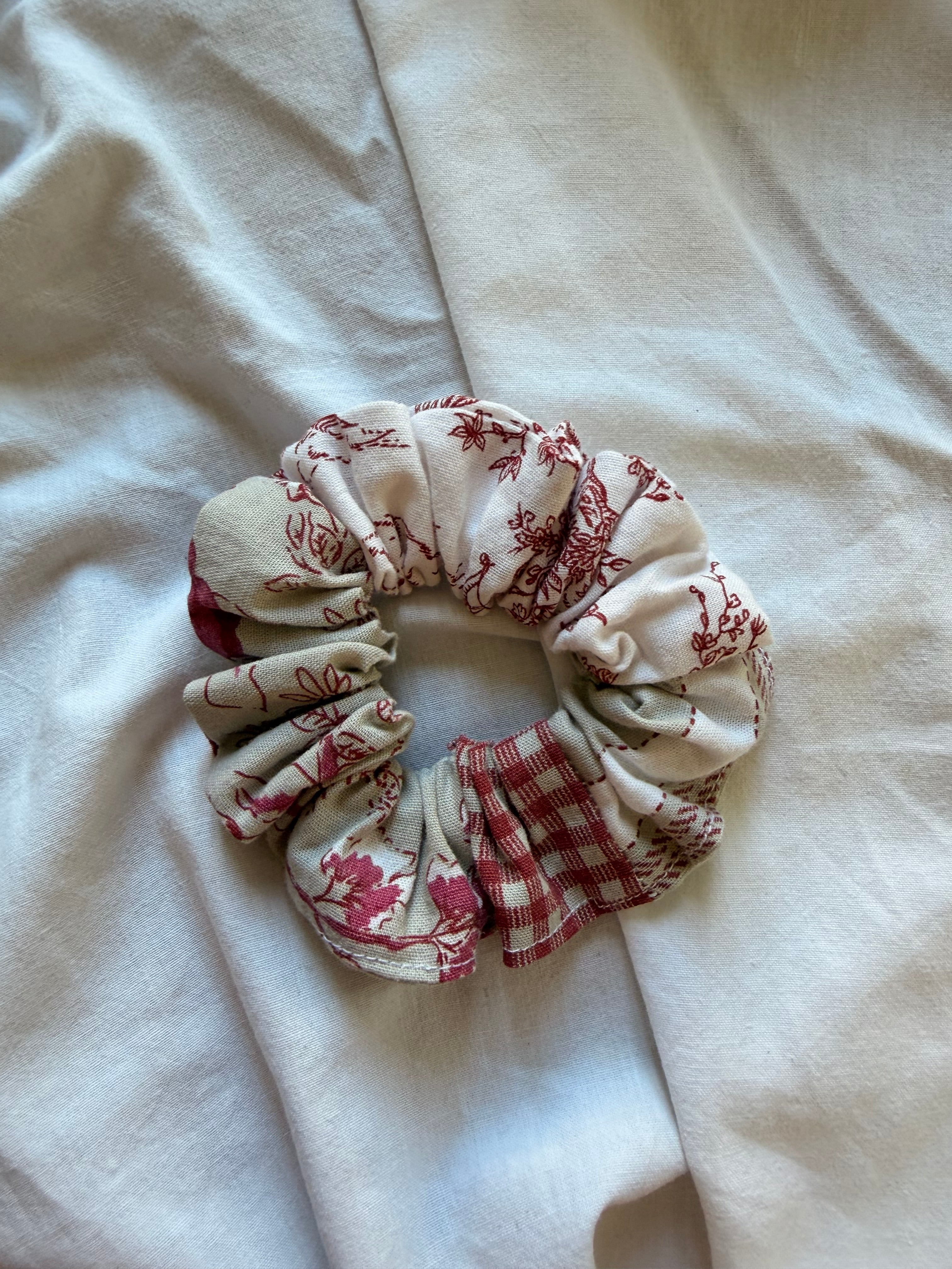 Chouchou gris et rose
