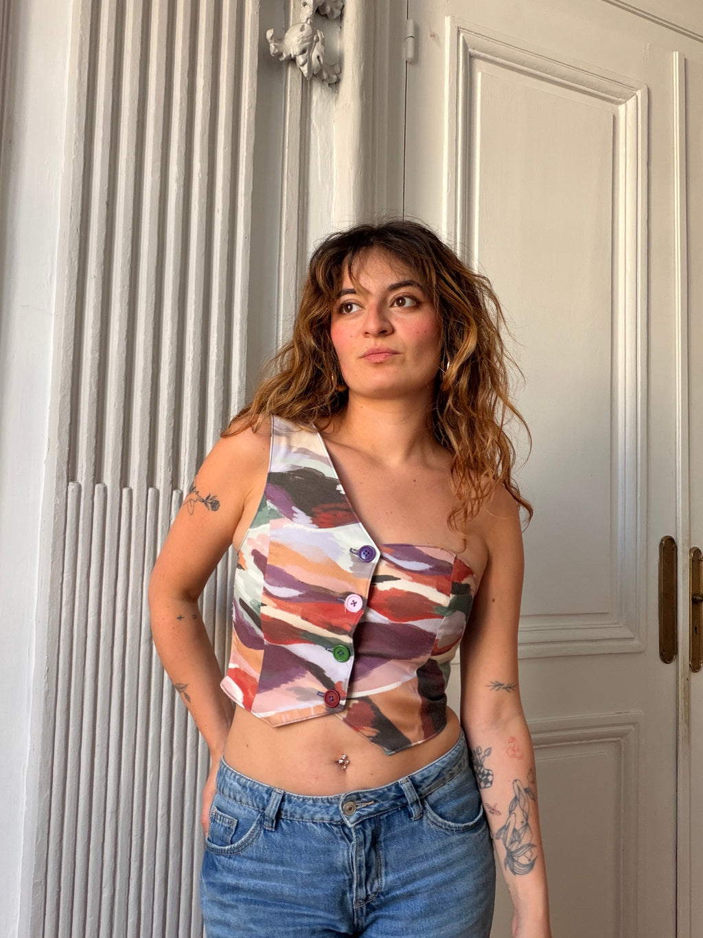 Top Asymétrique Imprimé
