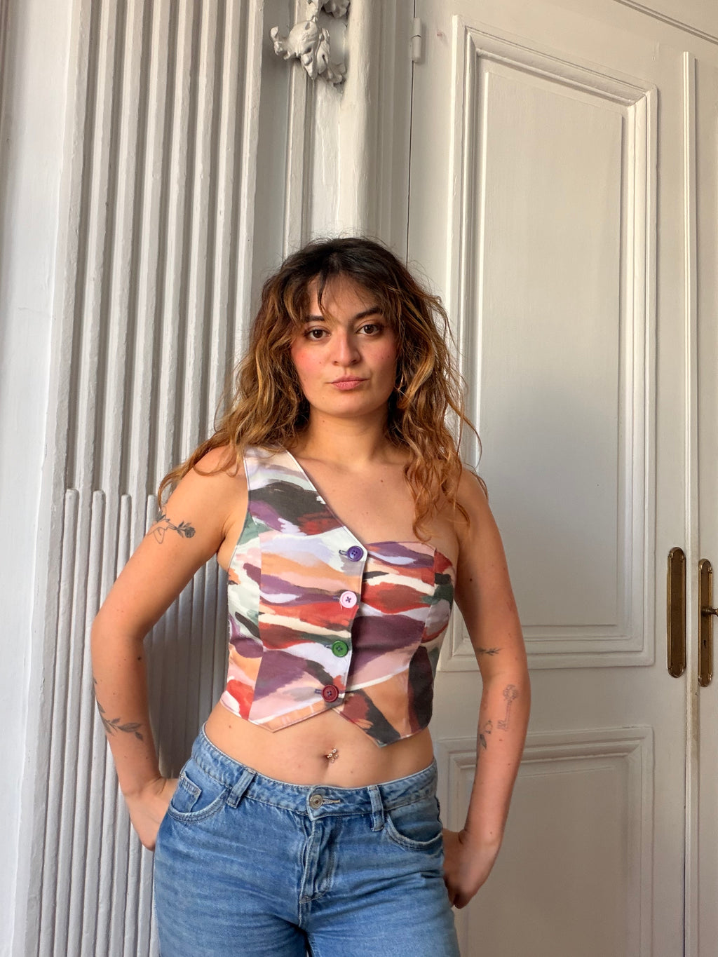 Top Asymétrique Imprimé