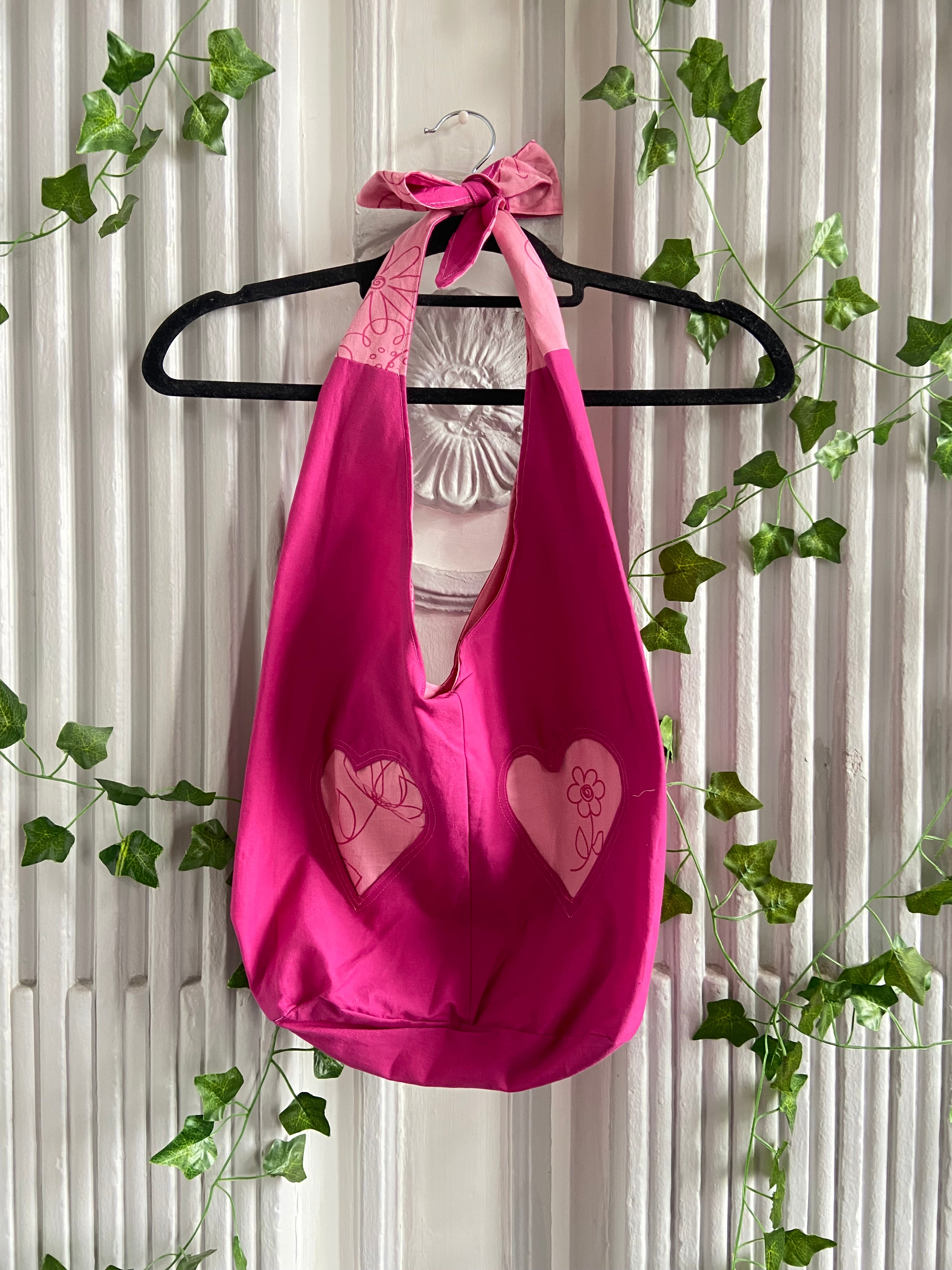 Sac coeur rose