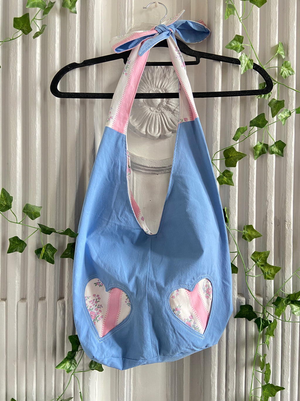 Sac cœur rose et bleu