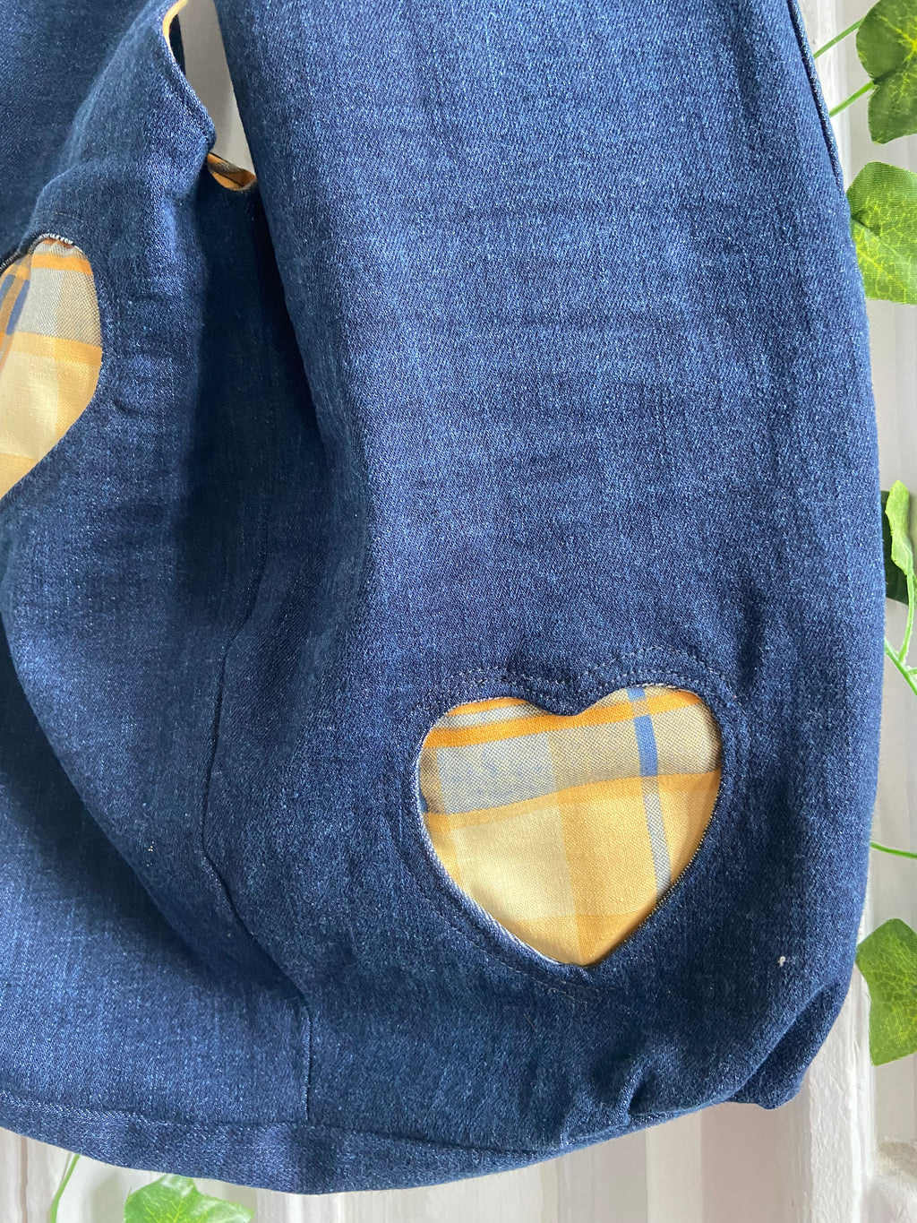 Sac cœur tartan jaune