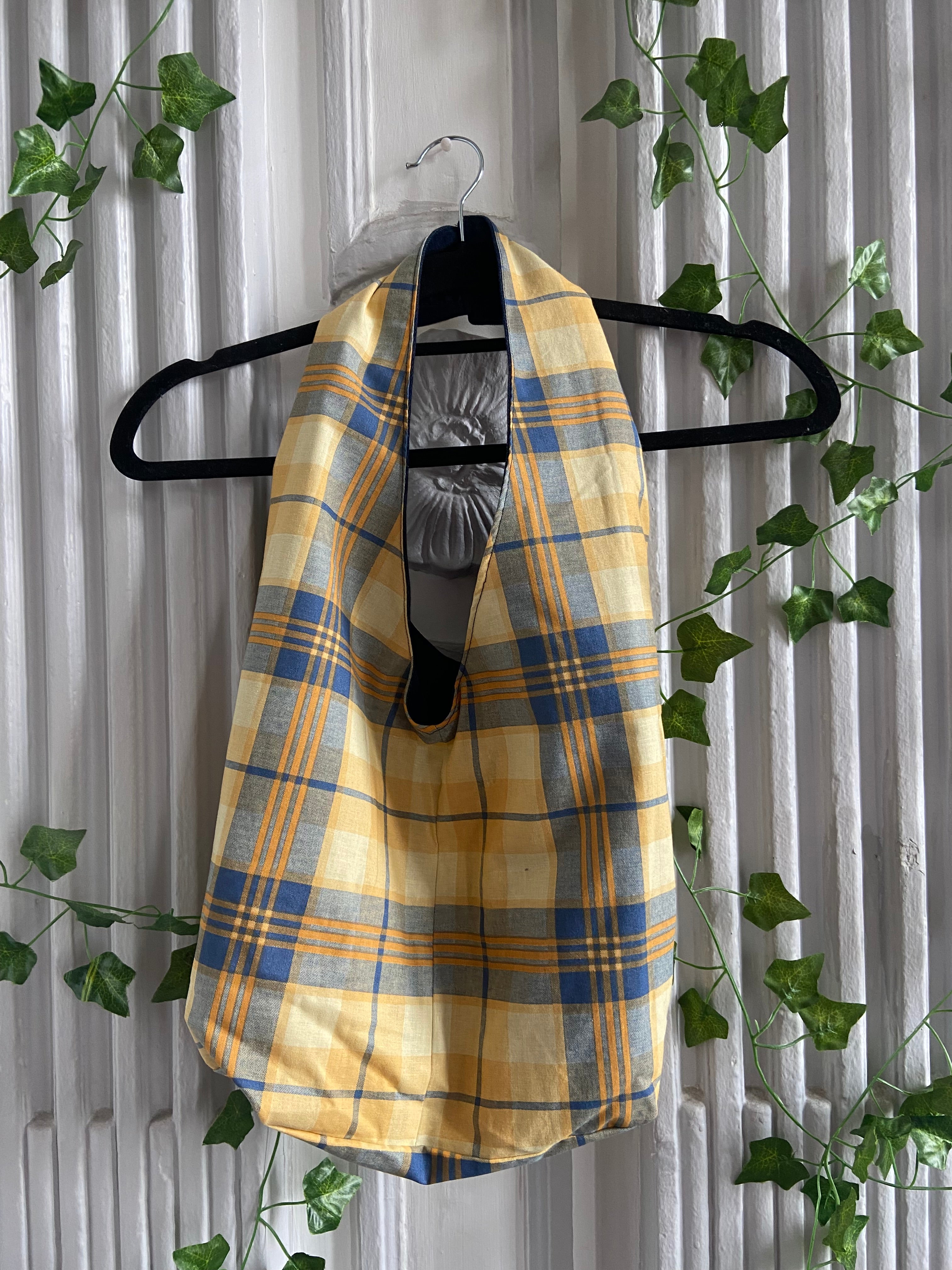 Sac cœur tartan jaune